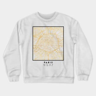 PARIS FRANCE CITY STREET MAP ART Crewneck Sweatshirt